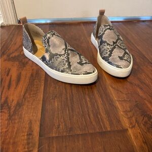 Women's Slip-On Snake Print Sneakers